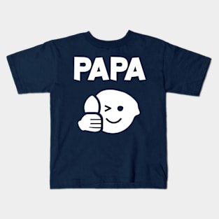 Father Papa Thumbs Up Outline icon in white Kids T-Shirt